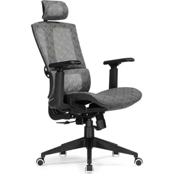 Кресло игровое Lanus пластик/ткань, черный/серый 68x62x117 см