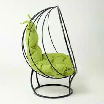 Кресло "Кокон" с зелёной подушкой, 139х106х69см