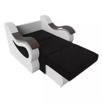 Кресло-кровать «Меркурий», механизм аккордеон, микровельвет, цвет чёрный / белый