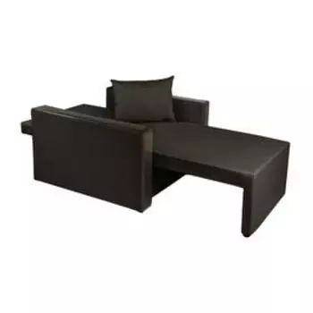 Кресло- кровать "Милена-2" Grafit/Экокожа черная