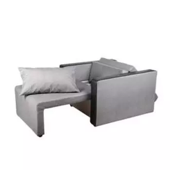 Кресло - кровать раскладное «Милена - 2», 10107801000 мм, обивка велюр, цвет серый/чёрный