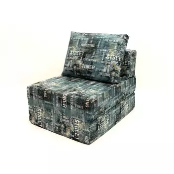 Кресло-кровать «Окта», размер 75x100x75 см, велюр, централ лагуна