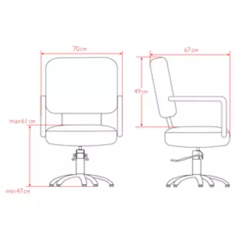 Кресло "Лего", гидроподъемник, пятилучье хром, цвет коричневый, кант слоновая кость
