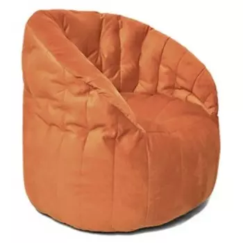 Кресло Челси, размер 85х85 см, ткань велюр, цвет оранжевый