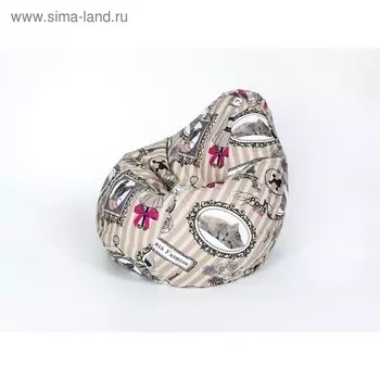 Кресло - мешок «Груша» малая, ширина 60 см, высота 85 см, принт кенди, жаккард