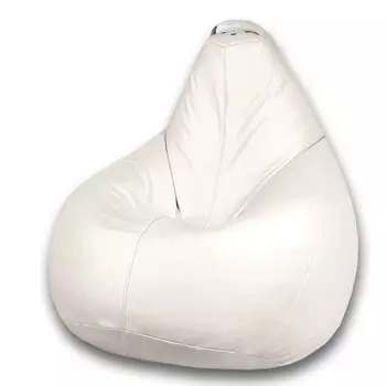 Кресло-мешок «Груша» Позитив Favorit, размер XXL, диаметр 105 см, высота 130 см, искусственная кожа, цвет белый