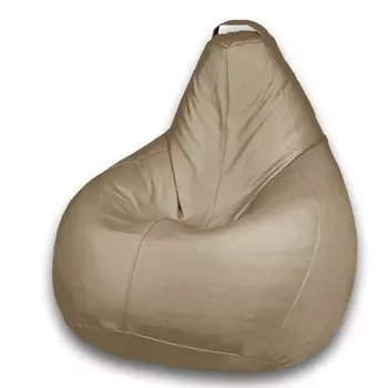 Кресло-мешок «Груша» Позитив Кольт, размер M, диаметр 70 см, высота 90 см, искусственная кожа, цвет кофе с молоком