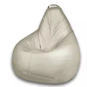 Кресло-мешок «Груша» Позитив Кольт, размер L, диаметр 80 см, высота 100 см, искусственная кожа, цвет слоновая кость
