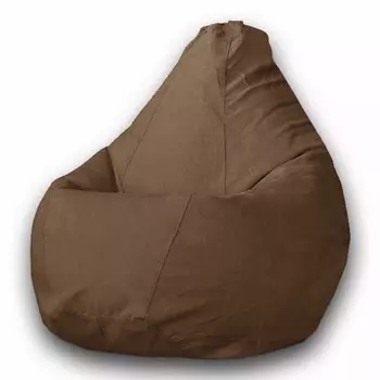 Кресло-мешок «Груша» Позитив Modus, размер L, диаметр 80 см, высота 100 см, велюр, цвет коричневый