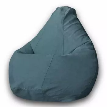 Кресло-мешок «Груша» Позитив Modus, размер M, диаметр 70 см, высота 90 см, велюр, цвет зелёный