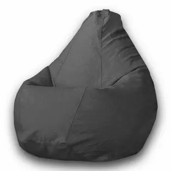 Кресло-мешок «Груша» Позитив Modus, размер XXXL, диаметр 110 см, высота 145 см, велюр, цвет серый