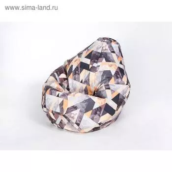 Кресло-мешок «Груша» среднее, диаметр 75 см, высота 120 см, принт сноу браун