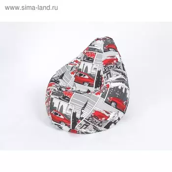 Кресло-мешок «Груша» средняя, ширина 75 см, высота 120 см, принт ягуар, жаккард