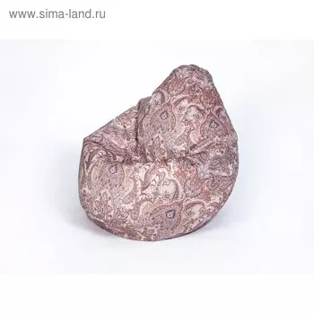 Кресло-мешок «Груша» средняя, ширина 75 см, высота 120 см, принт далила, велюр