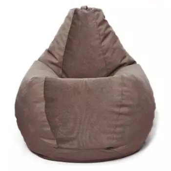Кресло-мешок «Груша» Позитив Maserrati, размер M, диаметр 70 см, высота 90 см, велюр, цвет коричневый