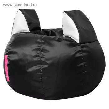 Кресло-мешок Ушастик-Кот d50/h45 цв черный/белый нейлон 100% п/э