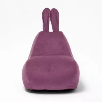 Кресло-мешок «Зайчик», размер 80x90 см велюр, цвет малиновый