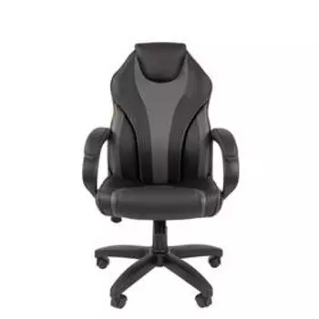 Кресло руководителя "Chairman" 299 экокожа черный/серый