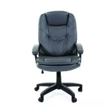 Кресло руководителя Chairman 668 LT черый пластик, экопремиум серый