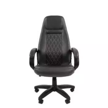 Кресло офисное для руководителя Chairman 950 LT, на колёсиках, экокожа, цвет серый