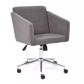 Кресло руководителя MILAN хром флок, серый, 29