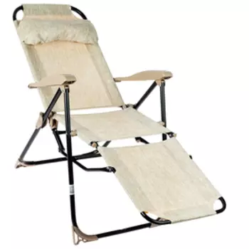 Кресло-шезлонг, 82x59x116 см, цвет белый дым