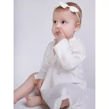 Крестильная рубашечка детская Beautiful angel, рост 56-62 см, цвет кремовый