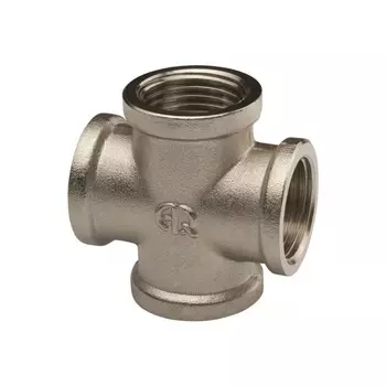 Крестовина AQUALINK, 3/4", внутренняя резьба, никелированная латунь