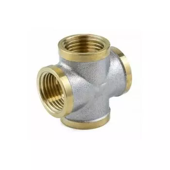 Крестовина Aquasfera 9011-03, 1", внутренняя резьба, никелированная латунь