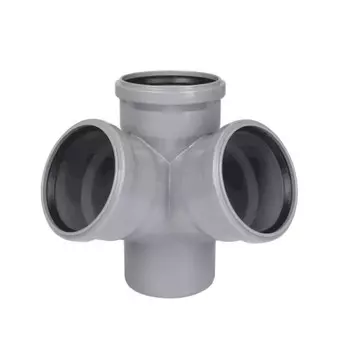 Крестовина канализационная Ostendorf HT HTED, двухплоскостная, d=110х110х110 мм 67° 115920