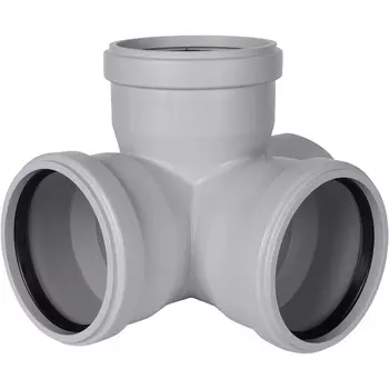 Крестовина канализационная STOUT SKB-0017-011087 d=110 мм, 87.5°, 2-плоскостная, бесшумная