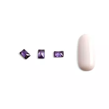 Кристаллы для объёмной инкрустации Pole «Багет», №1, фиолетовый, 10 шт