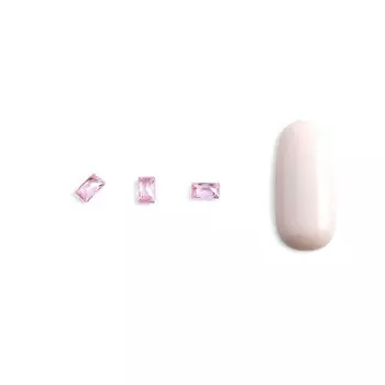Кристаллы для объёмной инкрустации Pole «Багет», №3, розовый, 10 шт