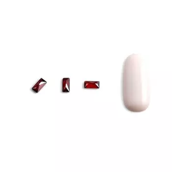 Кристаллы для объёмной инкрустации Pole «Багет», №2, рубиновый, 10 шт