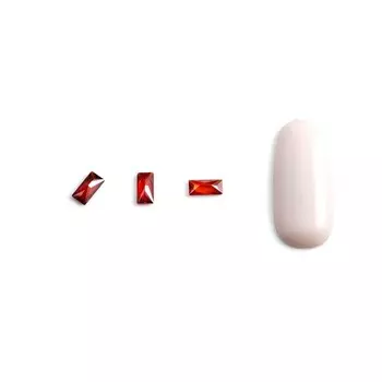 Кристаллы для объёмной инкрустации Pole «Багет», №2, красный, 10 шт