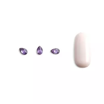 Кристаллы для объёмной инкрустации Pole «Капля», №1, фиолетовый, 10 шт