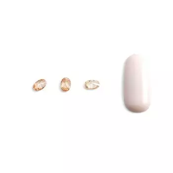 Кристаллы для объёмной инкрустации Pole «Овал», №1, шампань, 10 шт