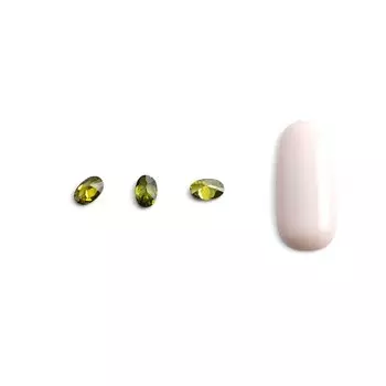 Кристаллы для объёмной инкрустации Pole «Овал», №1, зелёный, 10 шт