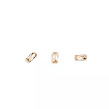 Кристаллы для объёмной инкрустации TNL «Багет», №4, тёмный шампань, 10 шт