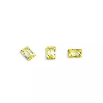 Кристаллы для объёмной инкрустации TNL «Багет», №1, жёлтый, 10 шт