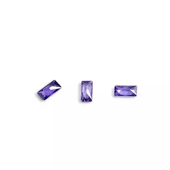 Кристаллы для объёмной инкрустации TNL «Багет», №2, фиолетовый, 10 шт