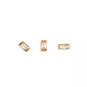 Кристаллы для объёмной инкрустации TNL «Багет», №2, шампань, 10 шт