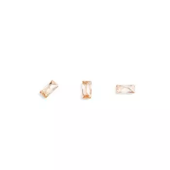 Кристаллы для объёмной инкрустации TNL «Багет», №4, шампань, 10 шт