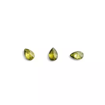 Кристаллы для объёмной инкрустации TNL «Капля», №1, зелёная, 10 шт