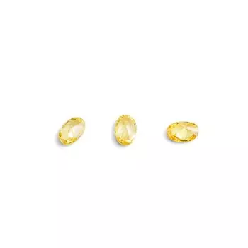 Кристаллы для объёмной инкрустации TNL «Овал», №1, тёмно-жёлтый, 10 шт