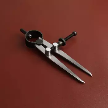 Кронциркуль для кожи, разметочный, 100 мм, 15 8 см, цвет серебряный/чёрный