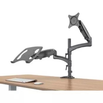 Кронштейн Cactus CS-VM-LH08-BK, для монитора/ноутбука, 13"-27", до 8 кг, черный