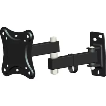 Кронштейн для телевизора Hama R1 118152, до 15 кг, 10-27", настенный, поворот и наклон, чёрный