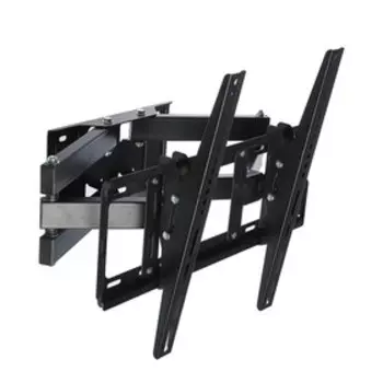 Кронштейн LuazON KrON-64, для ТВ, наклонно-поворотный, 32-65", 110-440 мм от стены, чёрный