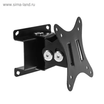 Кронштейн MART 105S, для ТВ, наклонно-поворотный, 10-26", 100 мм от стены, черный